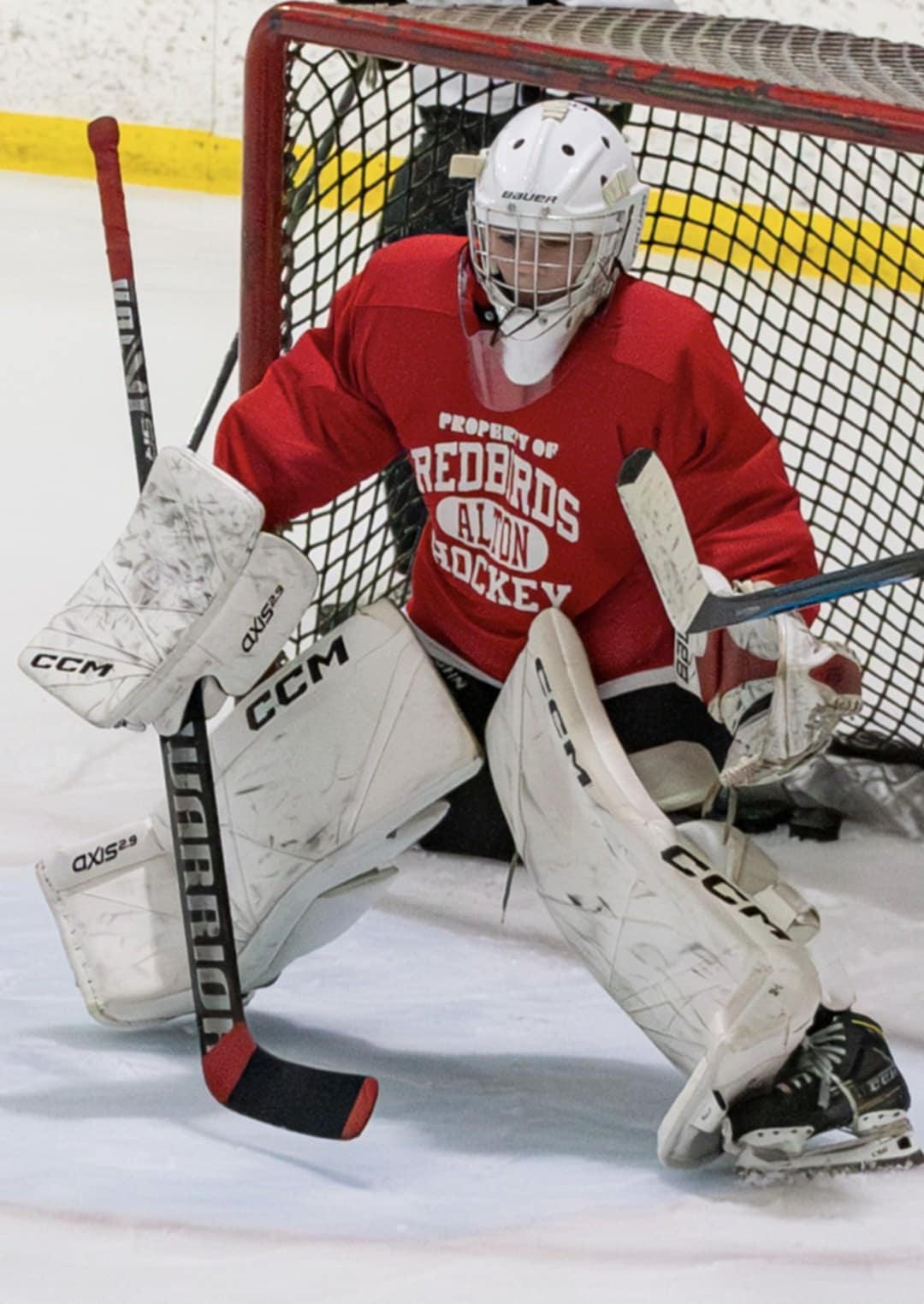 Jaron's son - goalie in action