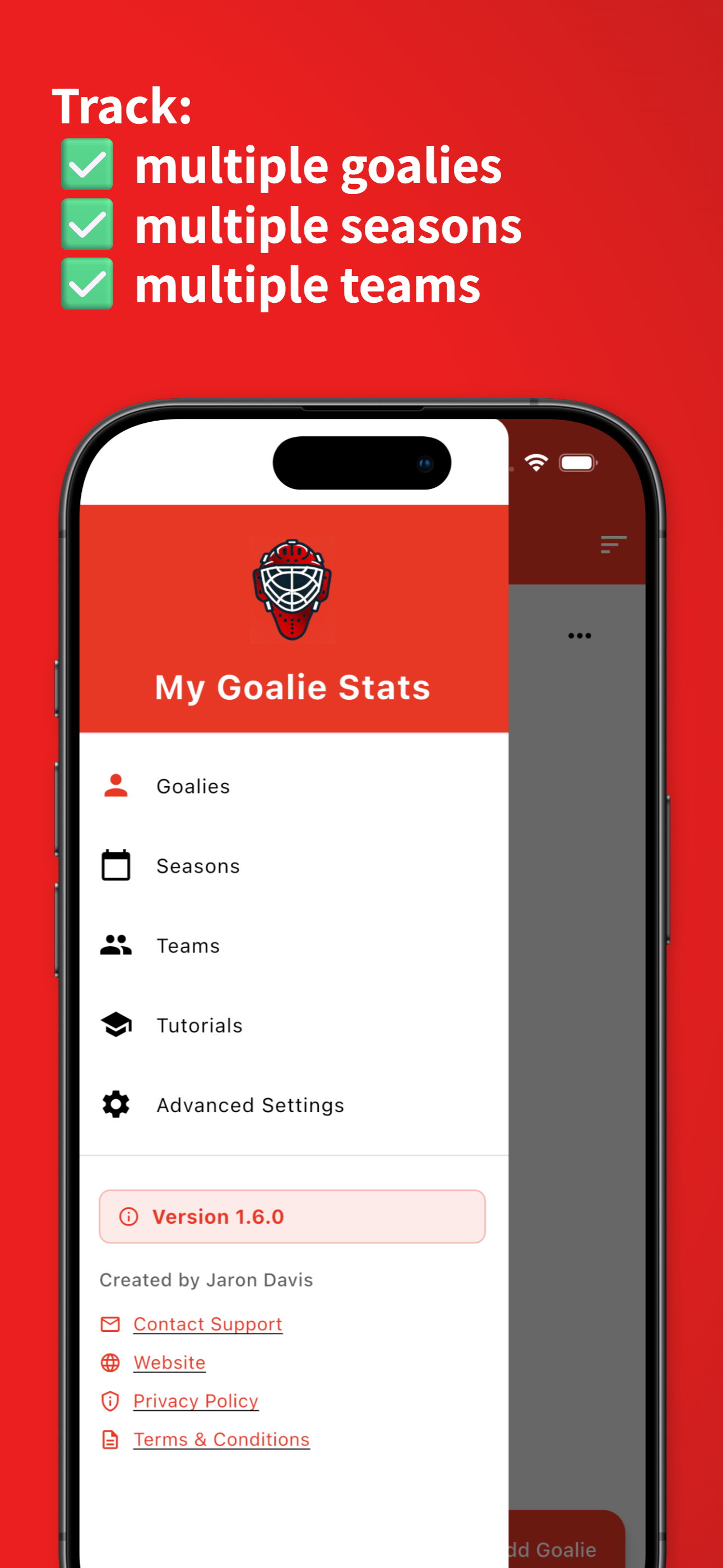 My Goalie Stats - Season Overview